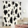 Set Of 2 Flat Printing Jit Curtains Without Rod Cowprint Popular Polyester Outdoor Curtain With Sheer