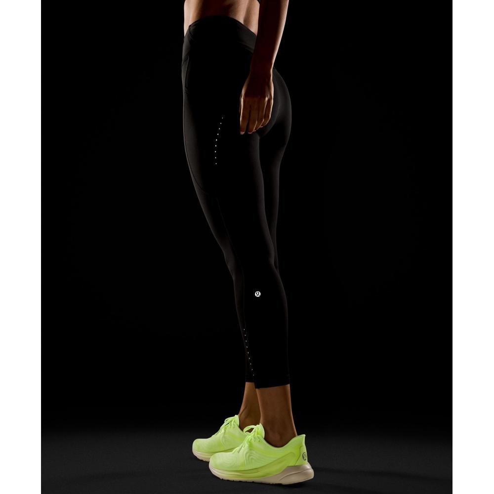 Lululemon Fast And Free High Rise Thermal Tight 25   Pockets Black