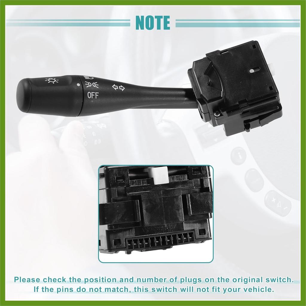 Turn Signal Switch Multifunction Combination Switch Fit for Mitsubishi Eclipse - Pack of 1 Black Vehicle Components