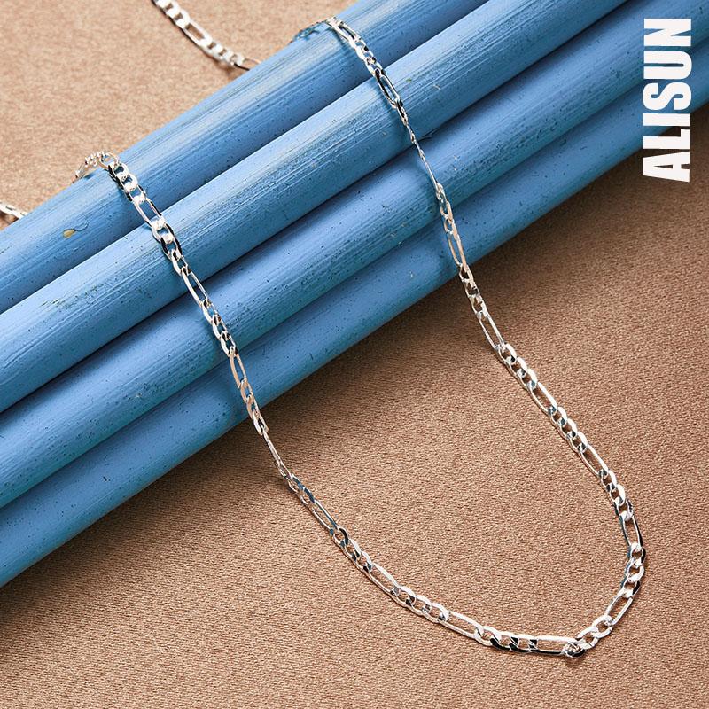 925 Sterling Silver 4mm Men's Necklace Fashionable Wedding Jewelry