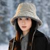 Fleece Diamond Plaid Fisherman Hat Japanese Windproof and Warm Ear Protection Hat Versatile Face Showing Small Lei Feng Hat