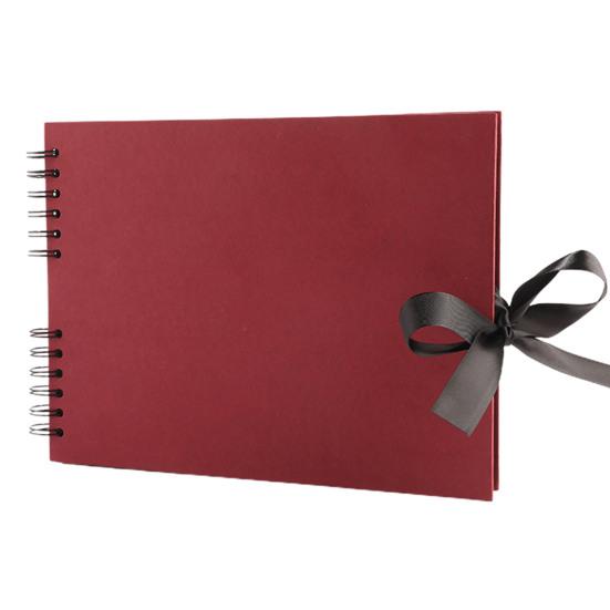 

Двойная катушка из плотной бумажной ленты с бантом, фотоальбом на 40 листов, 80 страниц, фотоальбом с наклейками, фотоаксессуары красный