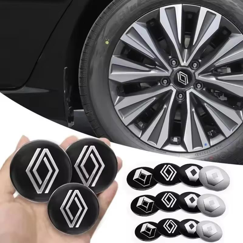 4Pcs 56mm Car Wheel Center Caps Hubcap Cover For Renault Clio Sandero Captur Megane R5 4 E-tech Scenic Austral Rafale Symbioz