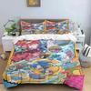 Set Biancheria da Letto Cartone Animato 3D Riccio Copripiumino Set Letto Coperta Copricuscino Set Biancheria da Letto King Queen Size