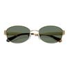 MICHAEL KORS Sculpted Temples Metal Oval Sunglasses Women's Gold