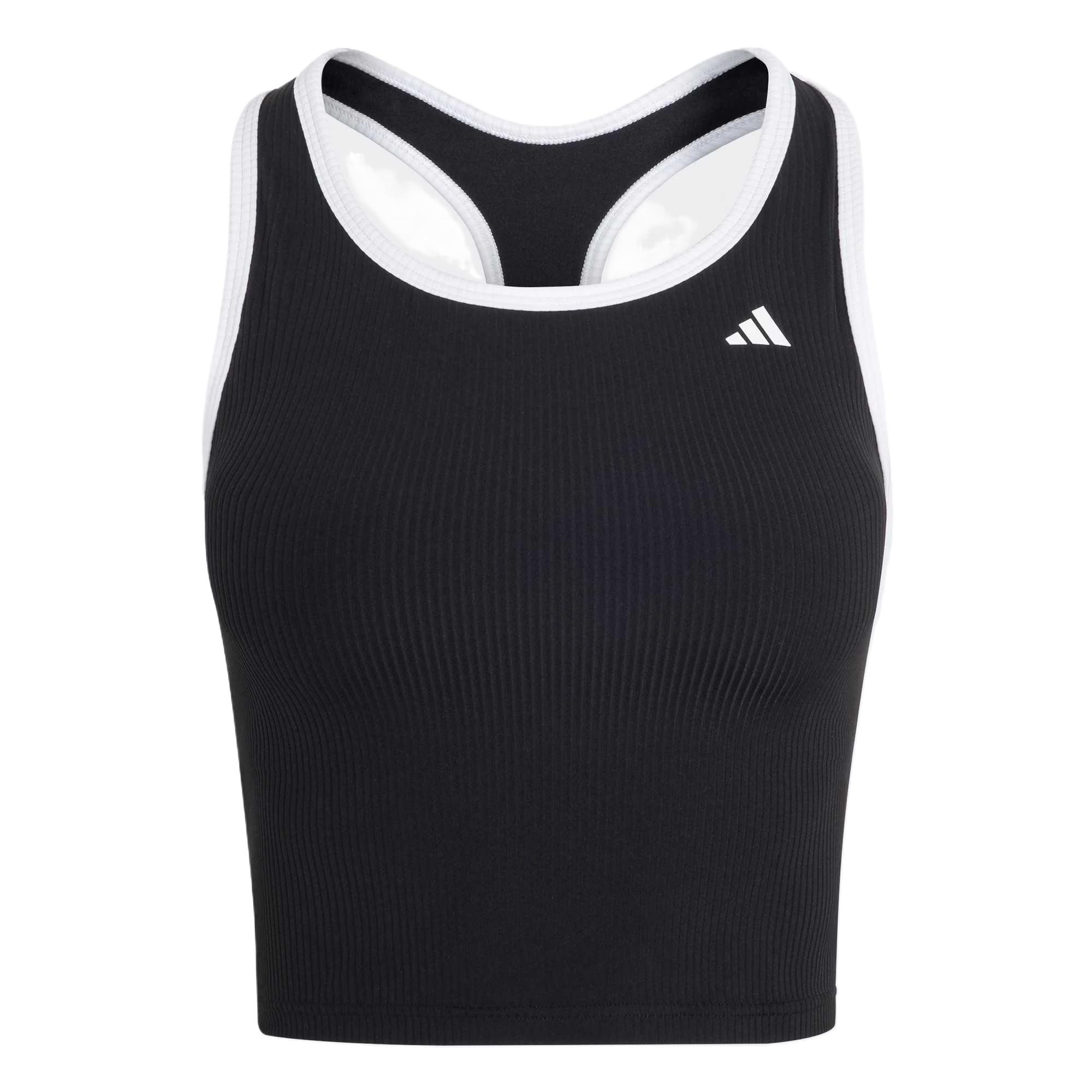 Adidas Повседневный спортивный бюстгальтер с цветными блоками, женское нижнее белье, черный, белый, JY6966 LAB