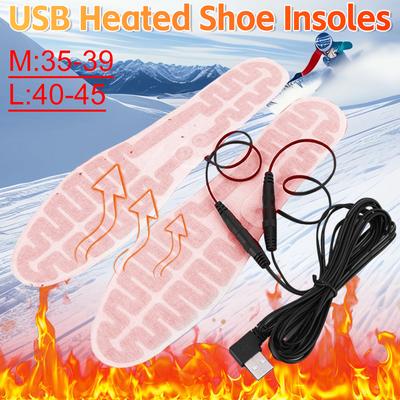 USB Heated Shoe Insoles Foot Warmer Film 10W Winter Warm Insoles Winter Outdoor Sports Heating Insole for Men and Women