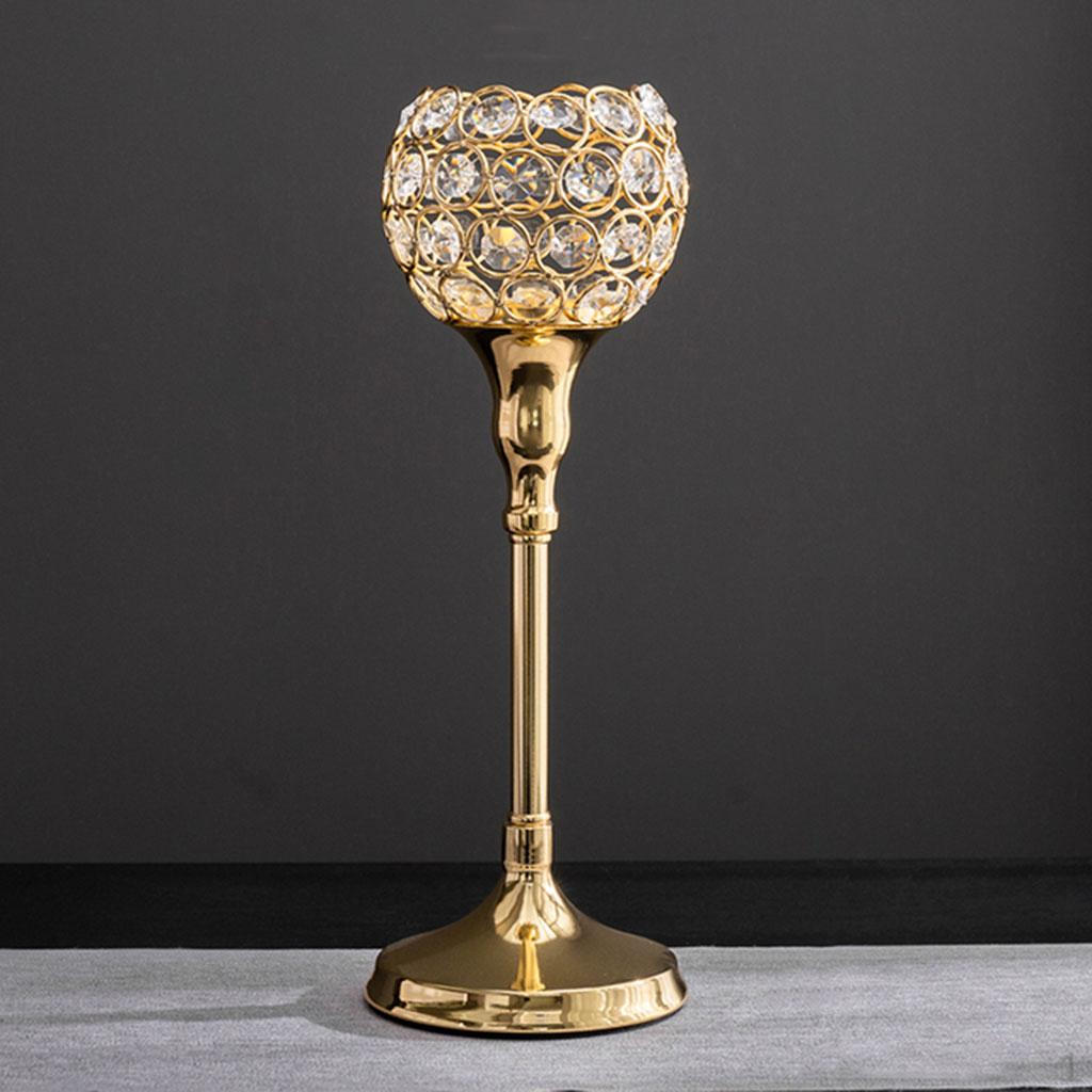 

Підсвічник з кришталевою кришкою, металева підставка-свічник для настільного кавового столика Round L