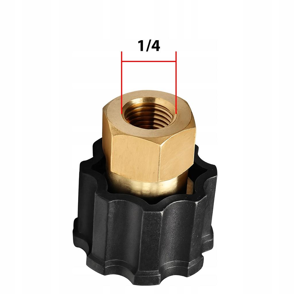 Rosfix Adapter Redukcja M22x1,5 na 1/4 F – Mosiężny | O-ring | Kompatybilny z Karcher HD/HDS