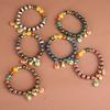 Incense Ash Glaze Bracelet: Classic Style with Gold Thread, Handcrafted Single Circle Jewelry