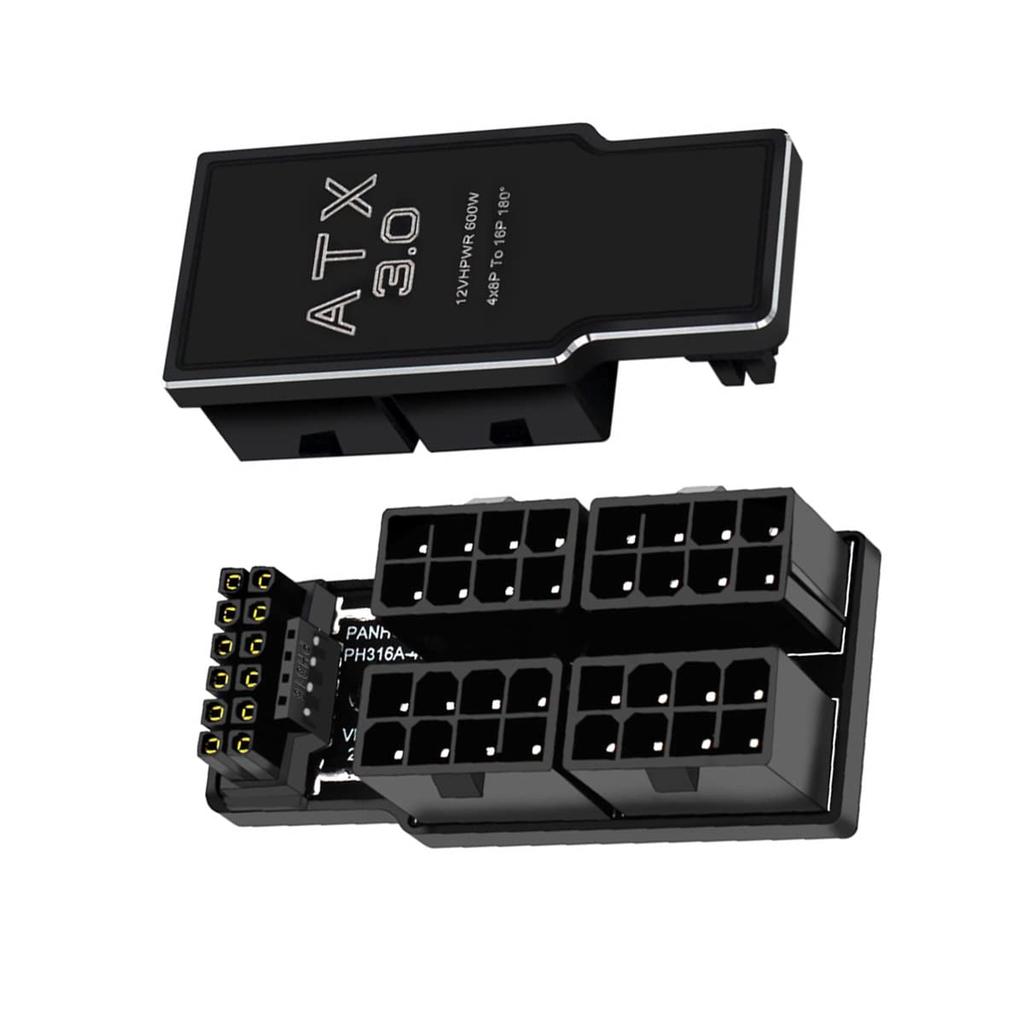 Cablecc Power Modular 90 Grad 12VHPWR Abwärtsadapter ATX 8P 4080 5090TI 16-polige Grafikkarte ATX3.0 PCI-E 5.0 12+4P