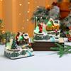 Luminous Rotating Santa Music Box Ornament – European Style Christmas Gift