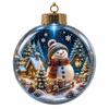 Acrylic Clear Christmas Bauble Hanging LED Lighted Christmas Spherical Pendant  Christmas Tree