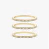 1/3PCS Thin Dainty Stackable Ring Mariasz Minimalist Full Eternity Band Cubic Zirconia Gold Plated Pave Rings for Women