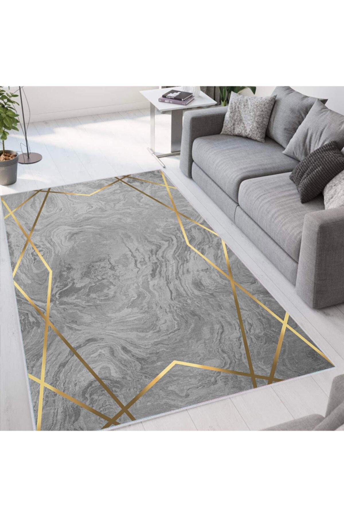 

Моющийся ковер с принтом Rovigo Home RVG1310 50x80 серый