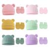 Autumn and Winter Toddler Turban Hat Cute Bear Ears Baby Headwear Newborn Baby Beanie Hats