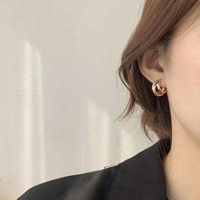 925 Silver Niche Korean-Style Versatile Cold-Style Earrings and Ear Clips for Women