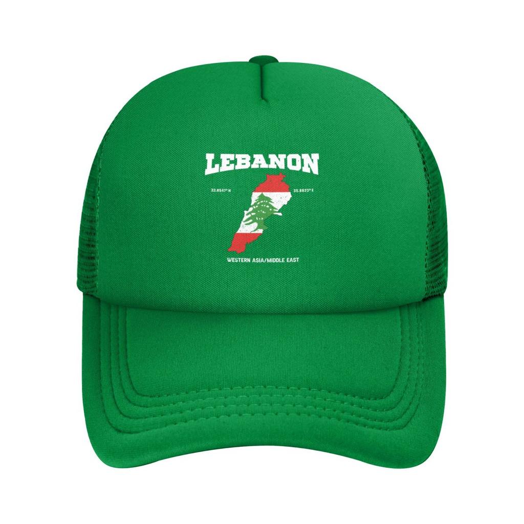 Baseball Caps Lebanon Lebanese Flag Map Mesh Hats Fashion Summer Men Women Hats