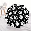 Adorable Paw Print Round Sticker for Pets LoversUmbrella, Portable 3-Fold Compact Umbrella for Men & Women Gift