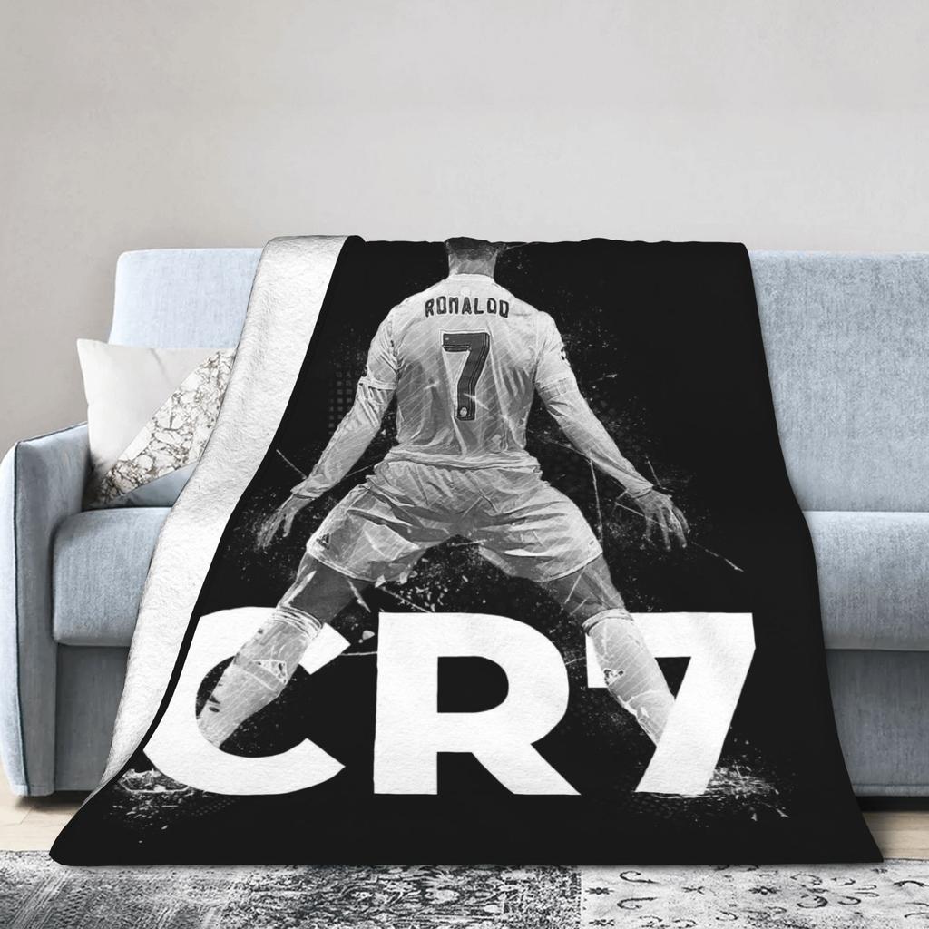 CR7 Blanket Ronaldos Wool Funny Warm Throw Blankets for Home Textile Decor