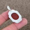 Carnelian Gemstone Handmade 925 Sterling Silver Jewelry Pendant 1.81" KKG-356