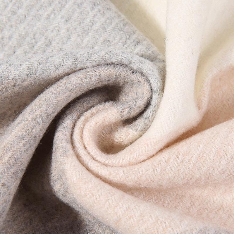 Warm Wool Scarf for Women Winter Plaid Design Soft Wear Open Scarves Female High Quality