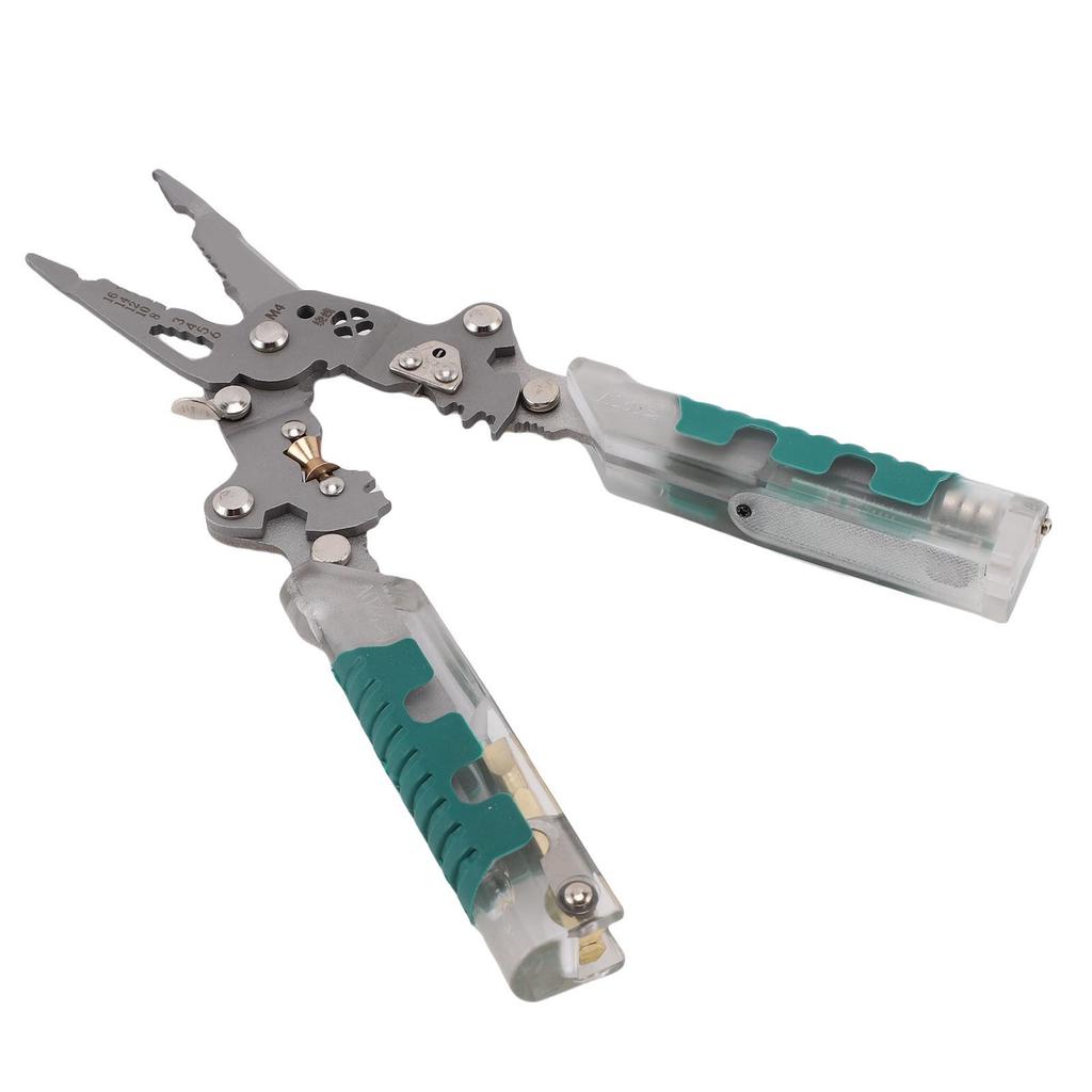 20 in 1 Abisolierer Multifunktionales Elektrisches Test Faltzange Werkzeug zum Abisolieren Crimpen Klemmen 8,8 Zoll
