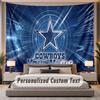 Custom Name Text Tapestry Dallas Cowboys Personalized Polyester Wall Tapestry For Bedroom And Room