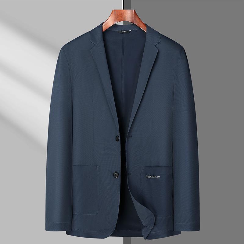 

Spring Summer Thin Men Blazer Ice Silk Breathable Stretch Casual Suit Plus Size Suit Jacket 8XL Lightweight Blazers for Men 8XL