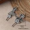 Tiny Happy Boy & Girl Earrings - Silver Color Dangle Earrings