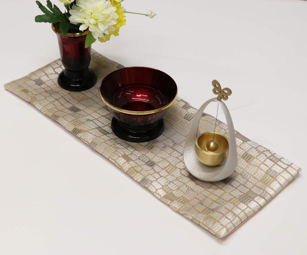 Buddhistische Altar-Tischmatte [Marmormuster] Schwer entflammbare buddhistische Altarmatte 24x10cm Kleine Größe 001. Cool