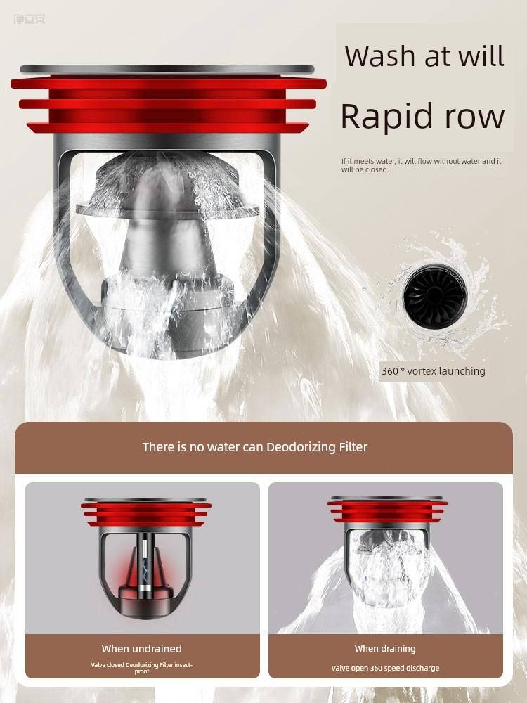 Floor Drain Deodorant Device Bathroom Sewer Deodorant Artifact Sealing Cover Toilet Anti-Odor Inner Core Deodorant Plug