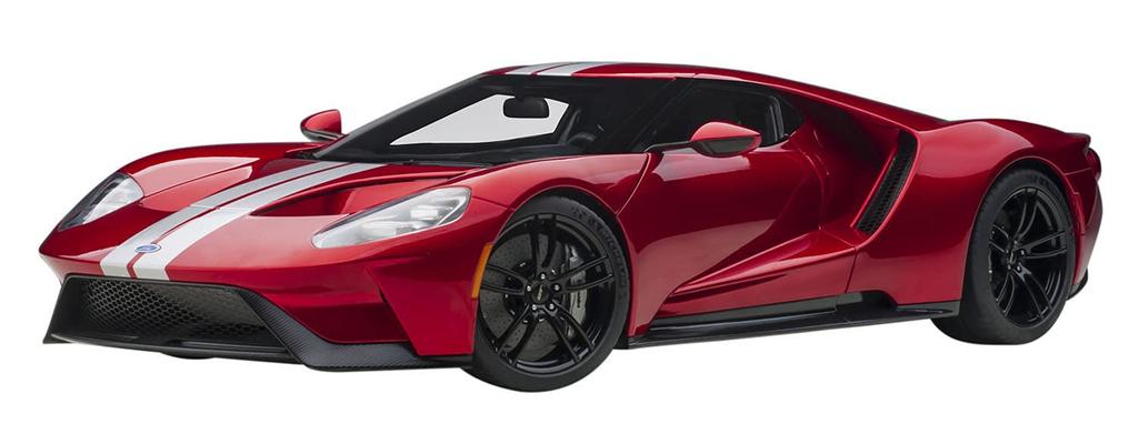 AUTOart Ford GT 2017 Metallic Stripe Finished Product 12106 1/12 Red/Silver