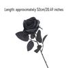 Artificial Black Roses Fake Flowers Long Stem with No Container for Halloween Festival Home Decor Wedding Party Tabletop Decor