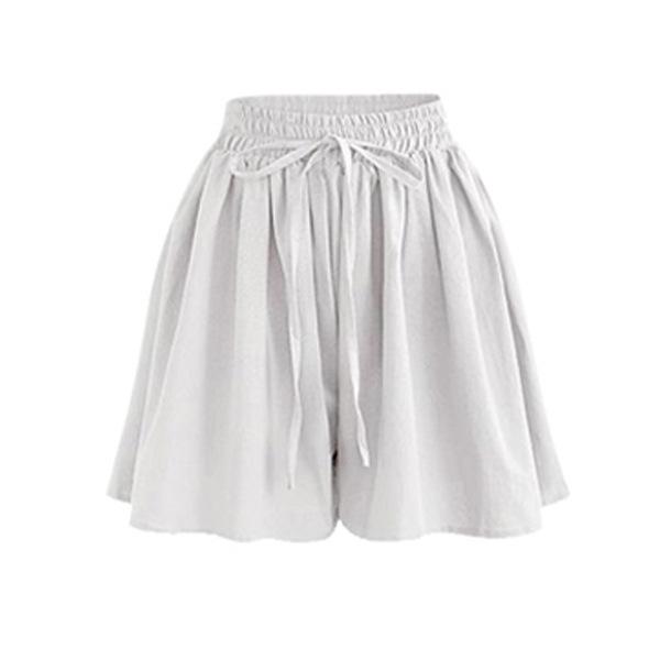 Women's Plus Size Elastic Waist Wide Leg Shorts - Summer Casual Korean Style
