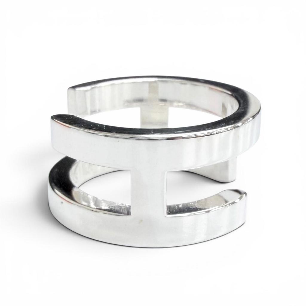 Excellent HERMES Ring Ring H Symbol Ring, Finger Ring, Accessory Silver AG925 48 Used
