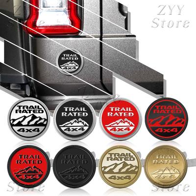 1Pc 3D Metal Car Grille Emblem 4X4 TRAIL RATED Logo Body Sticker For Wrangler Patriot Grand Cherokee Auto Badge Decals Accessories