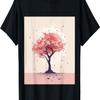Delicate Dreams Captivating Pastel Cherry Blossom Tree T-Shirt