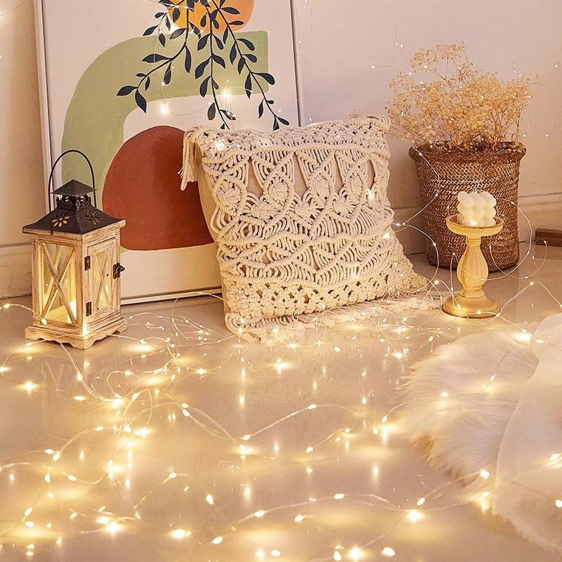 Starry LED Copper Wire String Lights, Colorful & Waterproof with 520 Small Bulbs