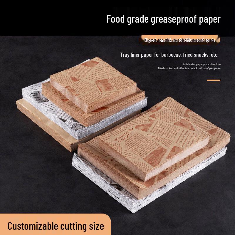 ZISIZ English Oil-Proof BBQ Paper Mat