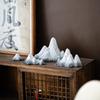 Creative Micro Landscape Ceramic Living Room Tabletop Decorations for Snow Capped Mountains Rockery Fish Tank Decorations