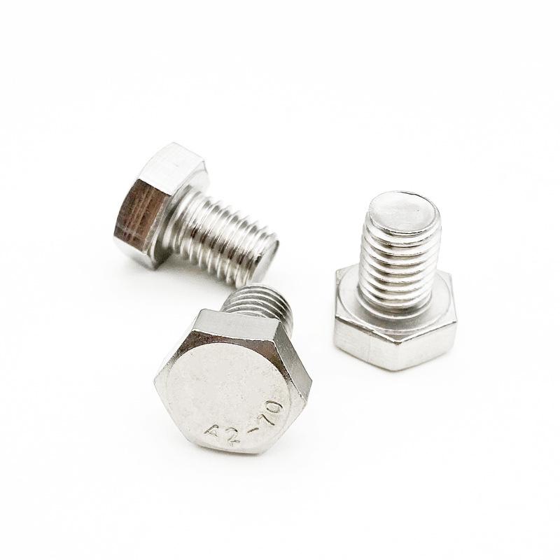304 Stainless Steel Hex Bolt DIN933 A2-70 Coarse Thread M3-M16