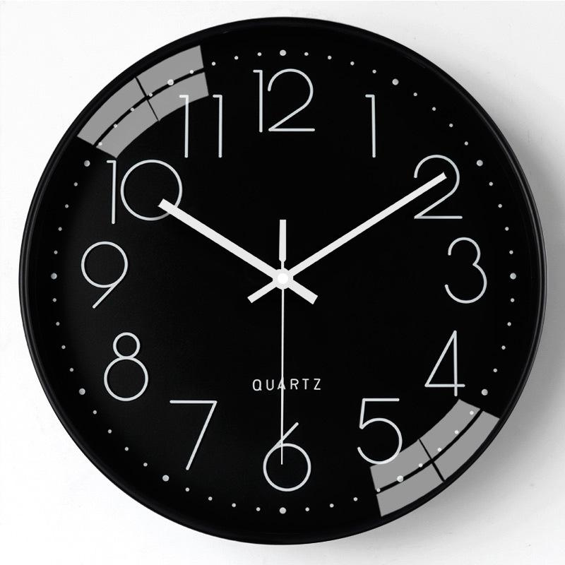 12-inch 30cm Simple Three-dimensional Digital Wall Clock Silent Clock Living Room Home Use