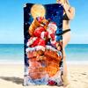 1Pc Santa Claus Climbs Chimney Beach Towel Quick Dry Multiuse For Beach Pool Gym Yoga Home Travel Christmas Halloween Xmas Gift S1123