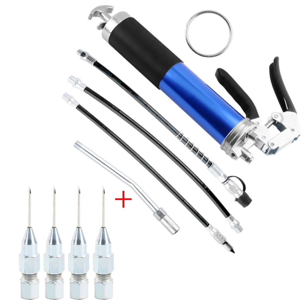 Manuel Tabanca Saplı Gres Tabancası Seti Yüksek Basınçlı Pompalı Gres Tabancası Esnek Gres Enjeksiyonu Ağır Hizmet Bakım Aletleri