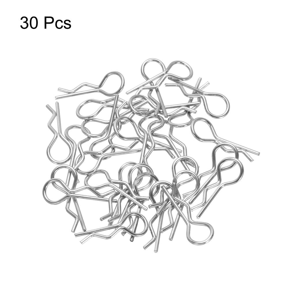 Uxcell Set of 90 Degree Angle Body Clips with Bent Spring Pins for and Scale RC Car and Crawler Truck Replacement Parts 30-Piece 1/8, 1/10, 1/12