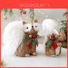 Weihnachtsdeko aus geflochtenem Fuchs und Eichhörnchen im europäischen Stil für die Feiertagsdekoration