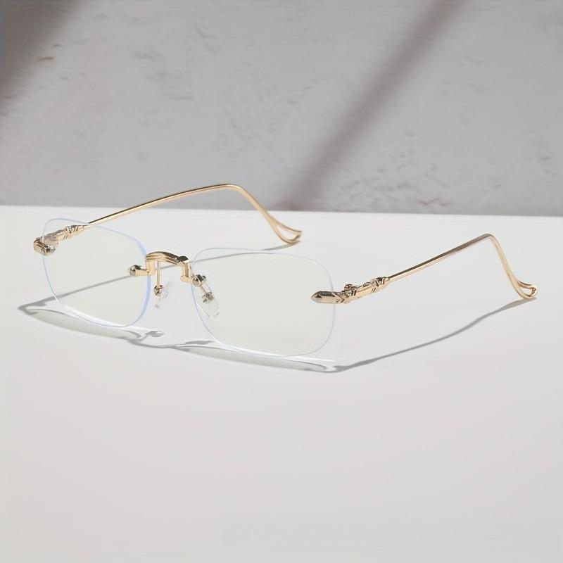 +100~+400 Trendless Frameless Anti-fatigue Anti-blue Light Computer Reading Glasses Fashion And Trend Perfect