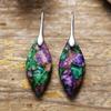 Bohemian Emperor Stone Leaf Pendant Earrings Popular Jewelry