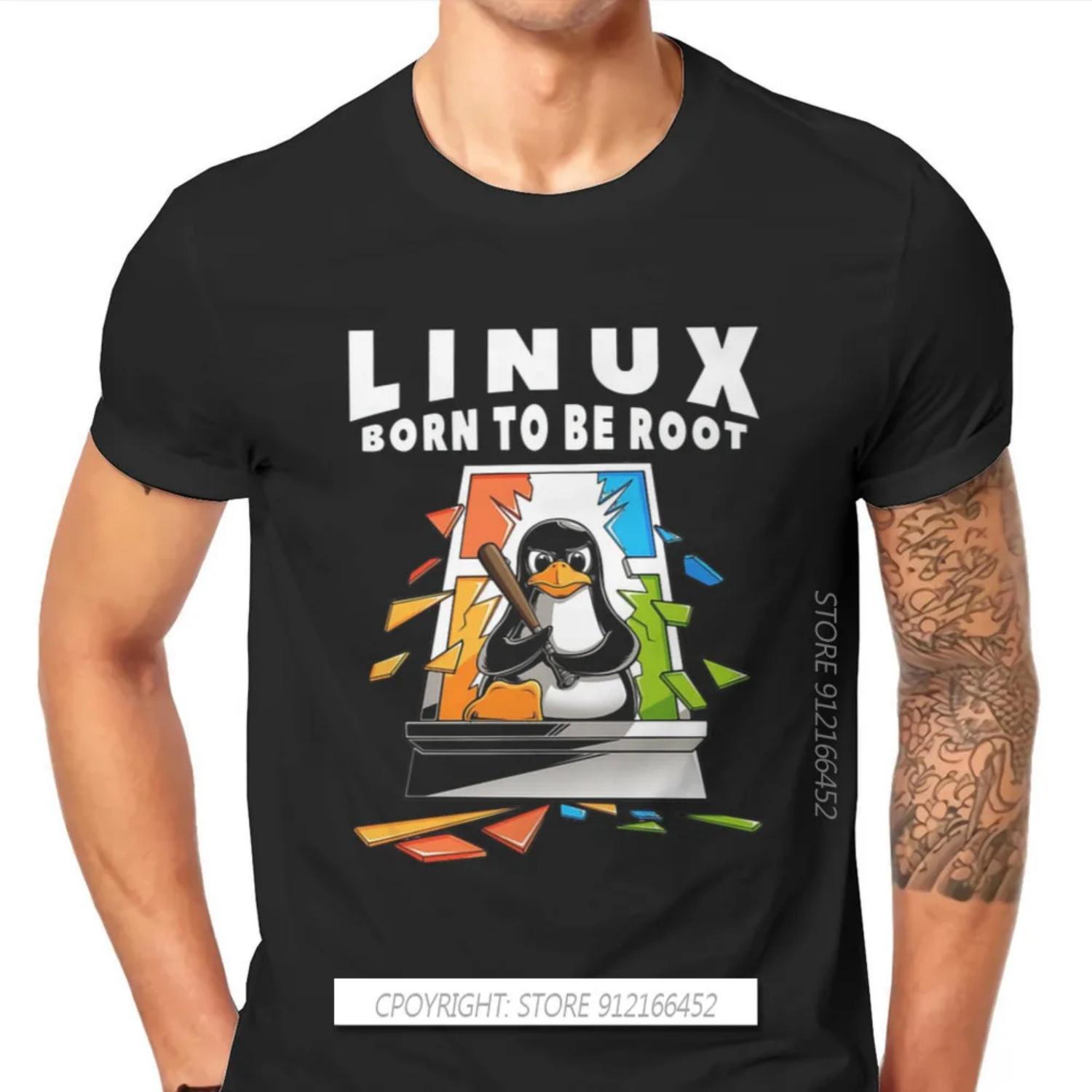 

Операційна система Linux Tux Penguin Man Футболка Window Crash Root Ілюстрація Модна футболка Графічні світшоти Новий тренд Футболки XXXXXL чорний